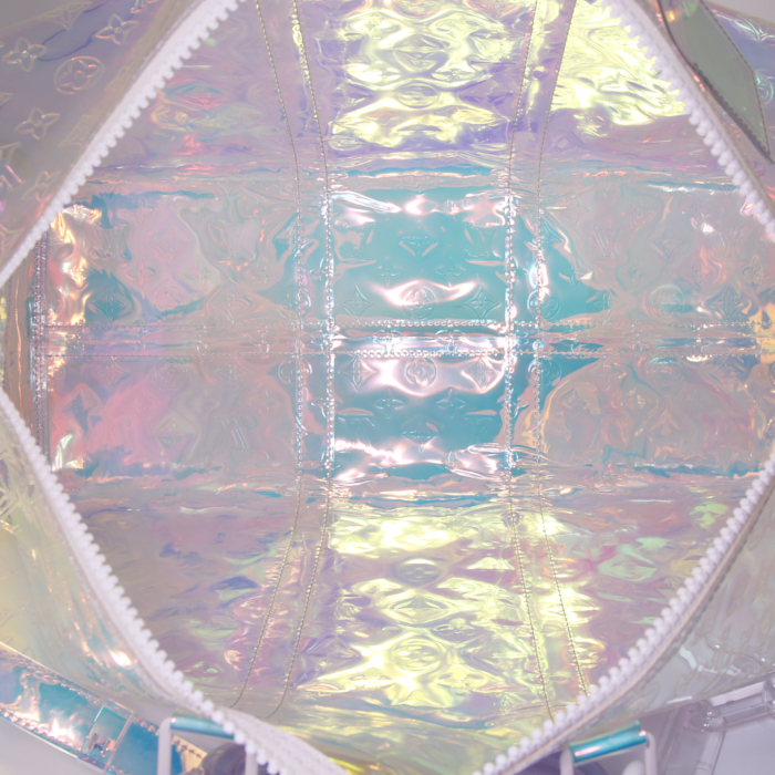 Louis Vuitton Keepall Editions Limitées weekend bag in transparent shading vinyl - Detail D3