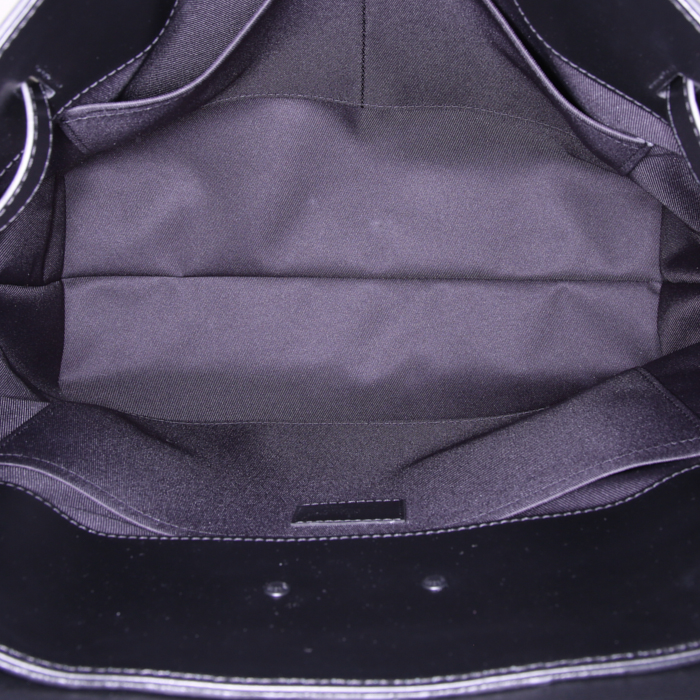 Louis Vuitton Steamer Bag shoulder bag in black empreinte monogram leather - Detail D3