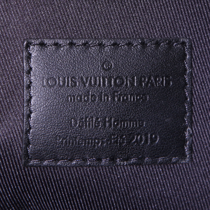 Borsa a tracolla Louis Vuitton Steamer Bag in pelle monogram con stampa nera - Detail D4