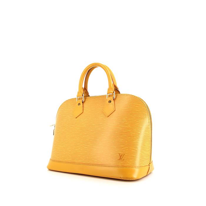 Bolso de mano Louis Vuitton Alma modelo pequeño en cuero Epi amarillo - 00pp