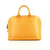 Sac à main Louis Vuitton Alma petit modèle en cuir épi jaune - 360 thumbnail