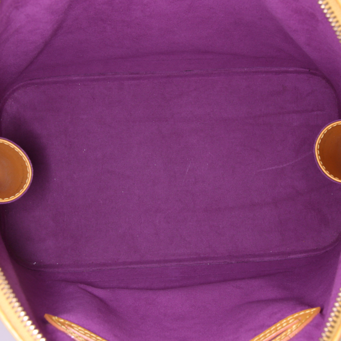 Bolso de mano Louis Vuitton Alma modelo pequeño en cuero Epi amarillo - Detail D2