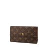Portefeuille Louis Vuitton Sarah en toile monogram et cuir marron - 00pp thumbnail