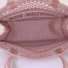 Dior Book Tote small model shopping bag in rosy beige canvas - Detail D2 thumbnail