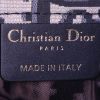 Sac à main Dior Net Bag en toile monogram Oblique bleue et raffia - Detail D3 thumbnail