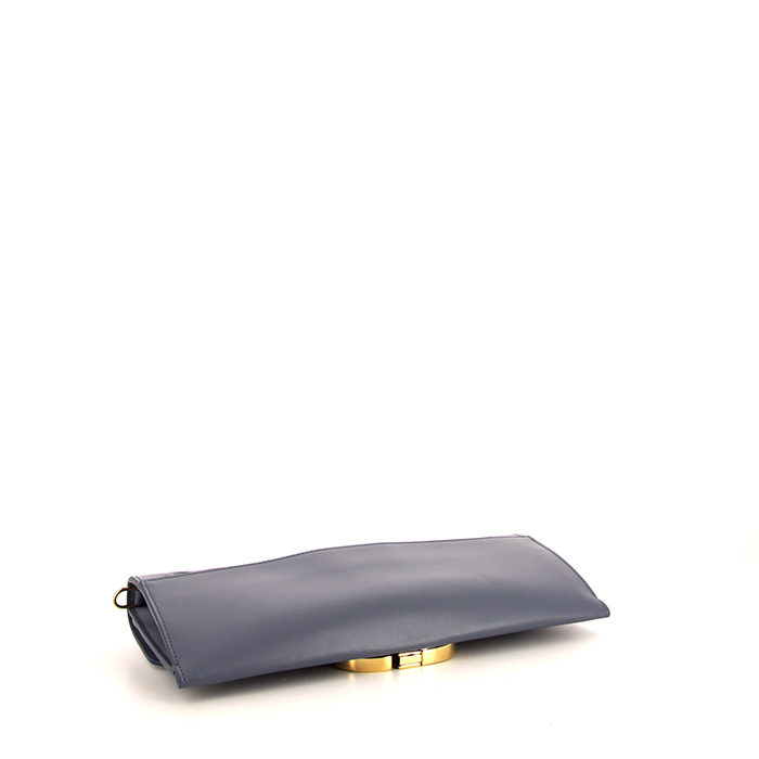 Dior 30 Montaigne pouch in blue leather - Detail D5