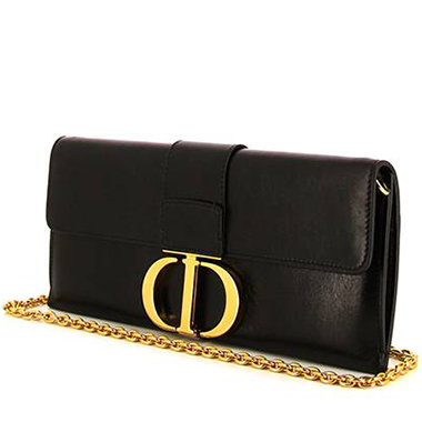 Borsa a tracolla Dior  Montaigne in pelle nera