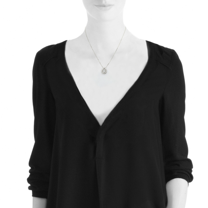 Fred Lovelight necklace in white gold and diamonds - Detail D1