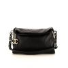 Chanel Hobo handbag in black quilted leather - 360 thumbnail