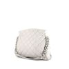 Bolso de mano Chanel Petit Shopping en cuero acolchado blanco - 00pp thumbnail