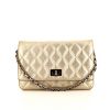 Chanel 2.55 - Wallet on Chain shoulder bag in gold quilted leather - 360 thumbnail