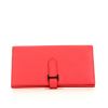 Portafogli doppio Hermès Béarn in pelle Epsom rosa Jaipur - 360 thumbnail