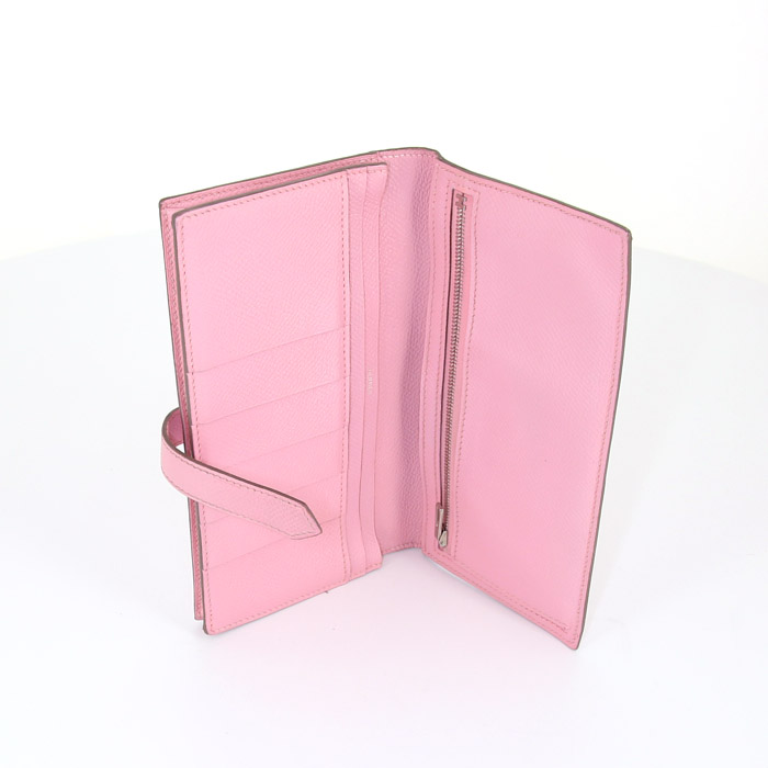 Hermès Béarn wallet in Pink Sakura Epsom leather - Detail D2
