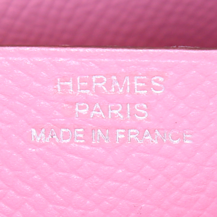 Hermès Béarn wallet in pink epsom leather - Detail D3