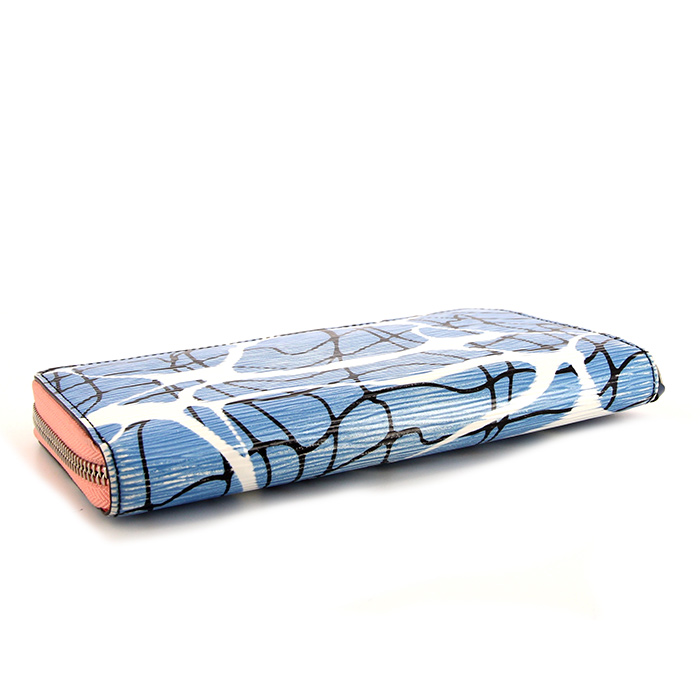 Louis Vuitton Zippy wallet in blue epi leather - Detail D4