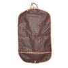 Funda protectora para ropa Louis Vuitton Porte-habits en lona Monogram marrón y cuero natural - Detail D3 thumbnail