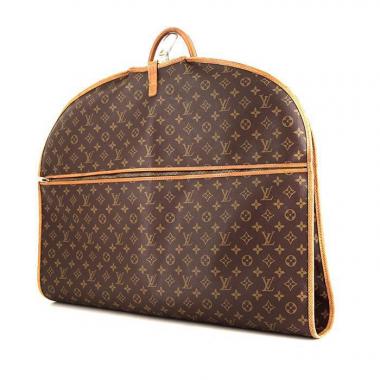 Porta abiti Louis Vuitton Porte-habits in tela monogram marrone e pelle naturale