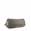 Shopping bag Chanel Deauville in tela grigia e pelle nera - Detail D4 thumbnail