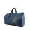 Sac de voyage Louis Vuitton Keepall 45 en cuir épi bleu - 00pp thumbnail