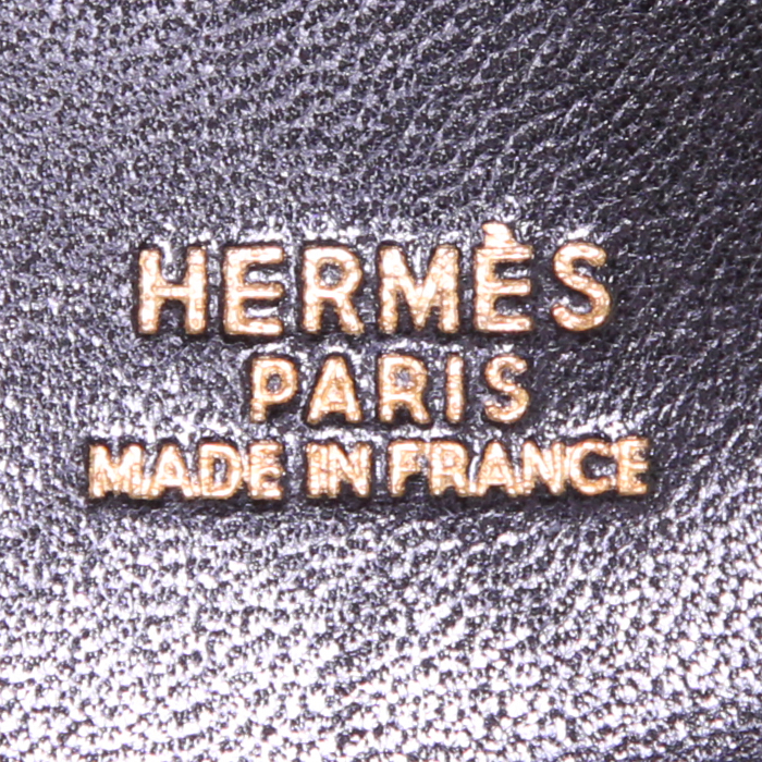 Hermès Bolide 31 cm handbag in black box leather - Detail D4