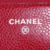 Bolso bandolera Chanel Wallet on Chain en cuero granulado acolchado rojo - Detail D3 thumbnail