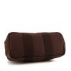 Bolso de mano Hermès Valparaiso modelo pequeño en cuero marrón y lona marrón - Detail D4 thumbnail