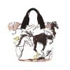 Shopping bag Hermès Beach Tote in tela bianca raffigurante dei cavalli - 360 thumbnail