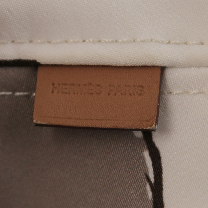 Bolso Cabás Hermès Beach Tote en lona blanca - Detail D3