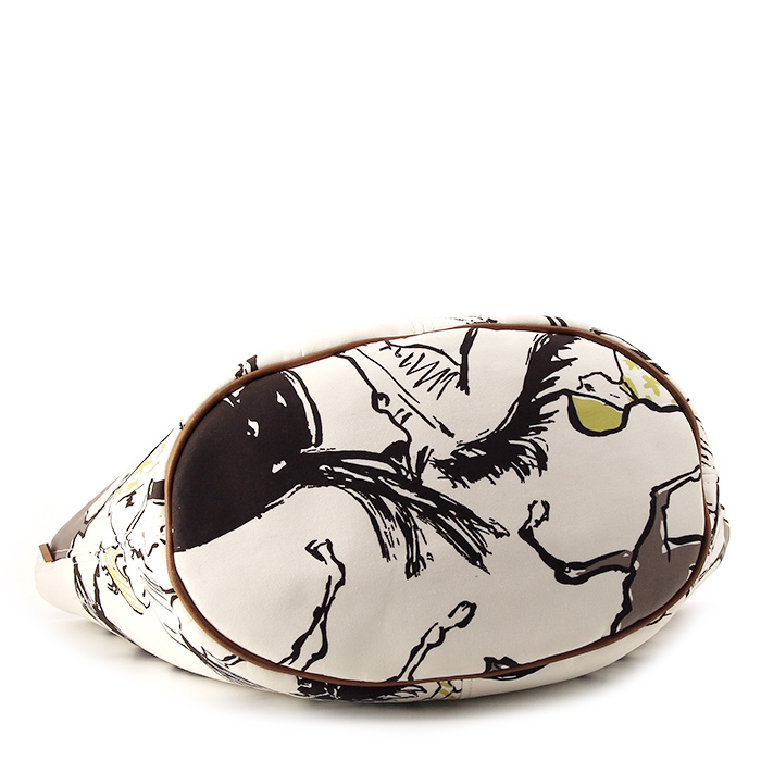 Hermès Beach Tote shopping bag in white canvas - Detail D4