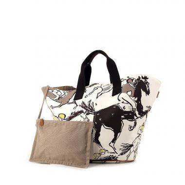 Bolso Cabás Hermès Beach Tote en lona blanca