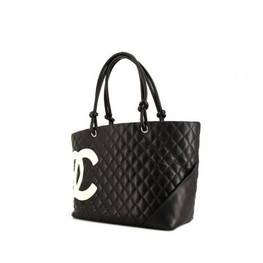 Shopping bag Chanel Cambon in pelle trapuntata nera