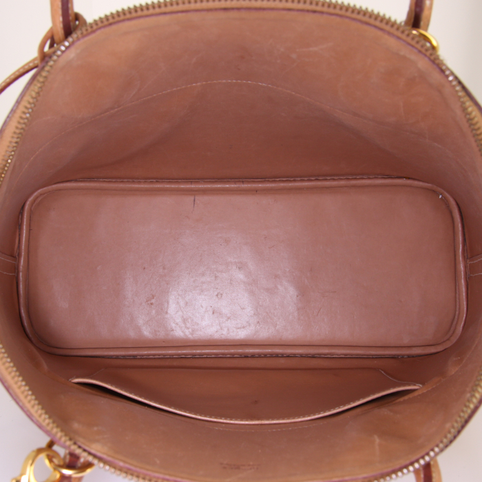 Sac à main Hermes Bolide 35 cm en cuir Ardenne gold - Detail D3