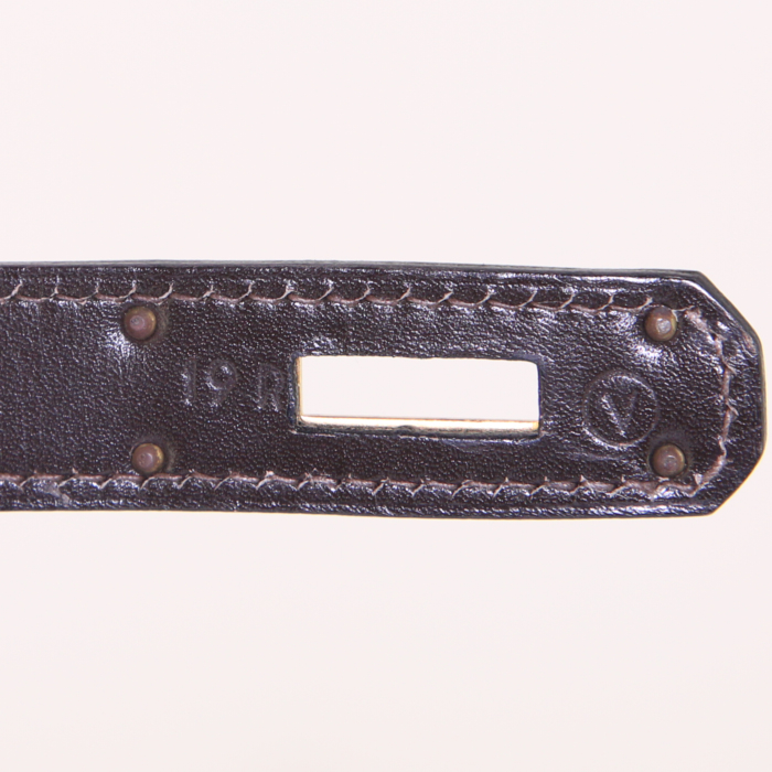 Borsa Hermes Kelly 32 cm in pelle box marrone - Detail D5