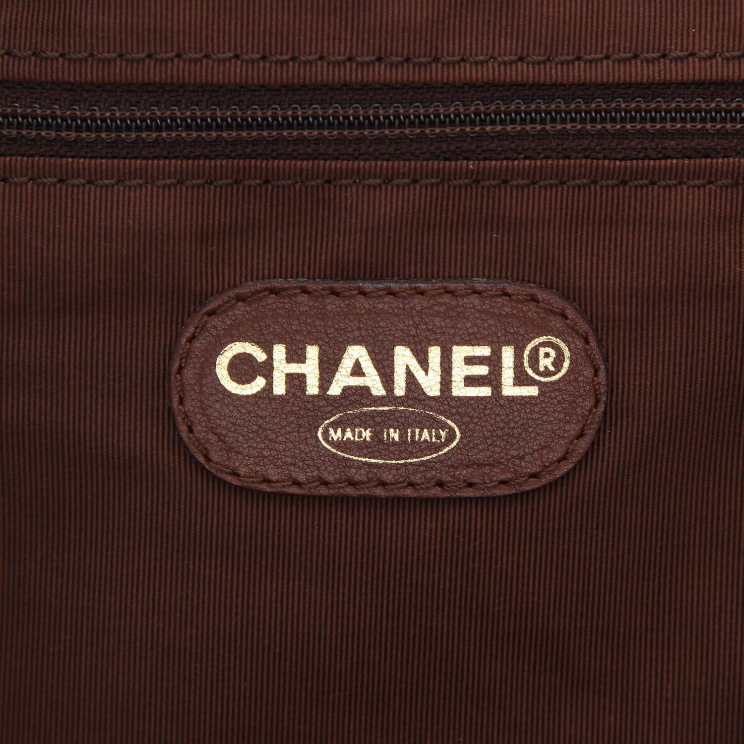 Chanel Coco Mark Tote shopping bag in blue denim canvas - Detail D2