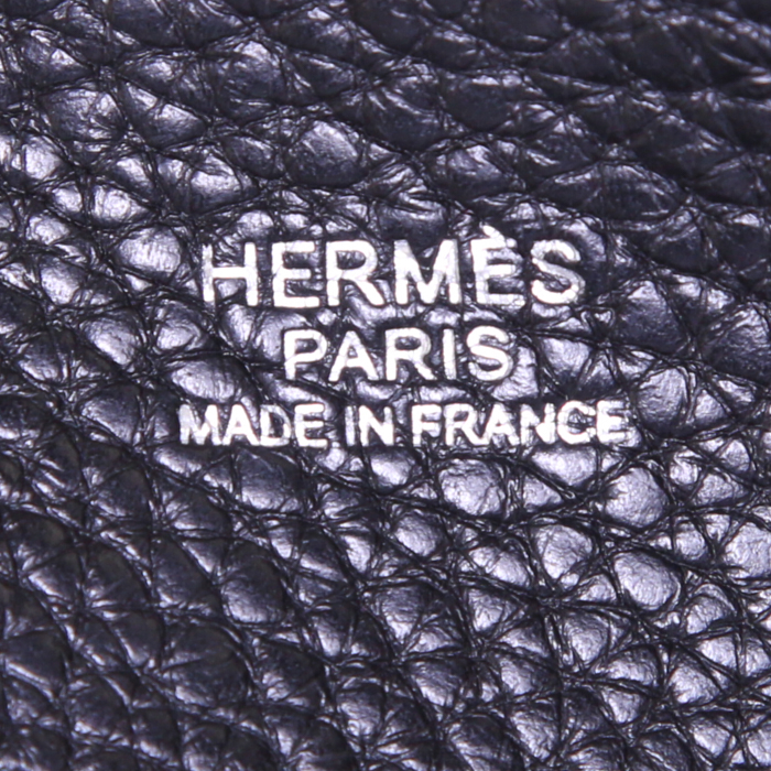 Borsa a tracolla Hermes Evelyne modello grande in pelle taurillon clemence nera - Detail D3