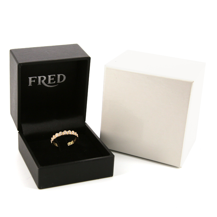 Fred Une île d'or ring in yellow gold and diamonds - Detail D2