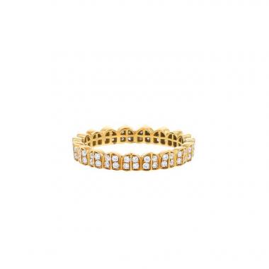 Fred Une île d'or ring in yellow gold and diamonds