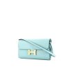 Bolso bandolera Hermès Long To Go en cuero epsom azul claro - 00pp thumbnail