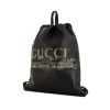 Mochila Gucci en cuero liso negro - 00pp thumbnail