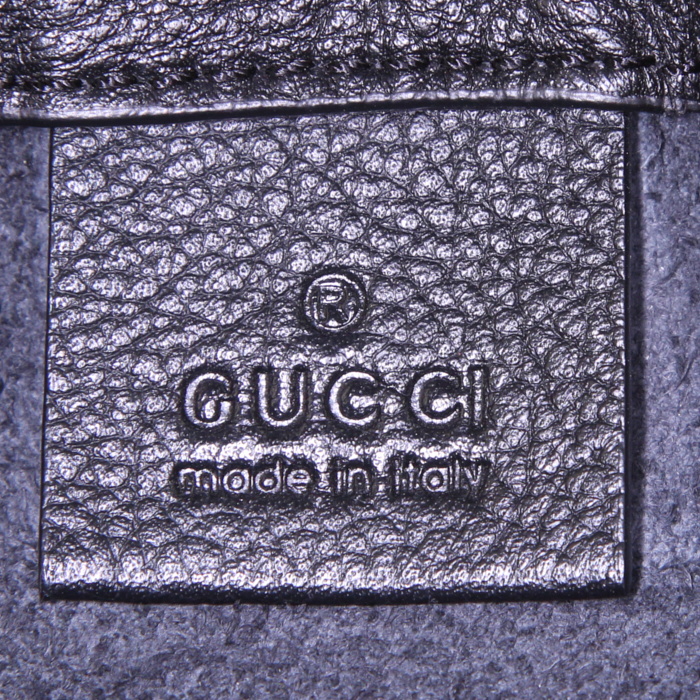 Gucci backpack in black smooth leather - Detail D3