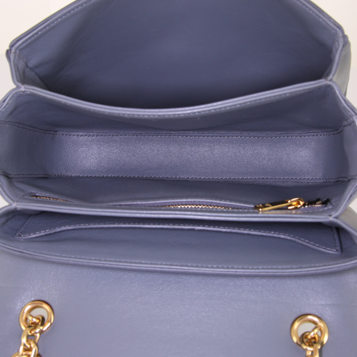 Borsa a tracolla Celine C bag in pelle grigia - Detail D3