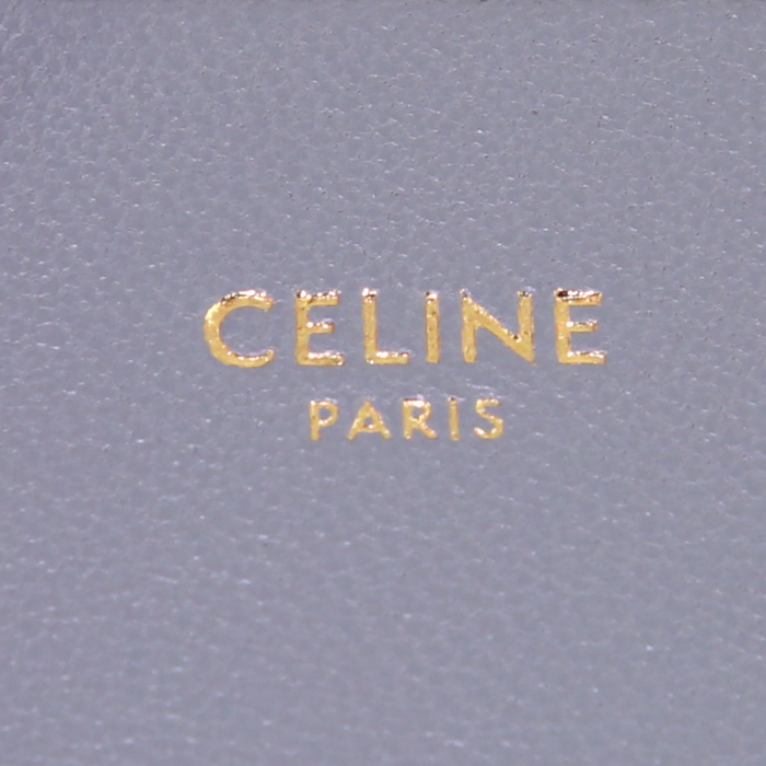 Celine C bag shoulder bag in grey leather - Detail D4