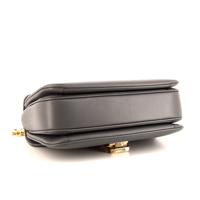 Celine C bag shoulder bag in grey leather - Detail D5