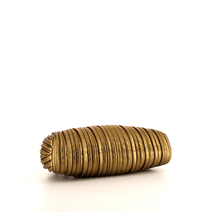Bulgari handbag in gold leather - Detail D4