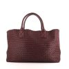 Bottega Veneta Cabat shopping bag in purple Raisin intrecciato leather - 360 thumbnail