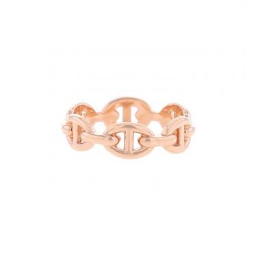 Anello Hermès Chaine d'ancre enchainée in oro rosa