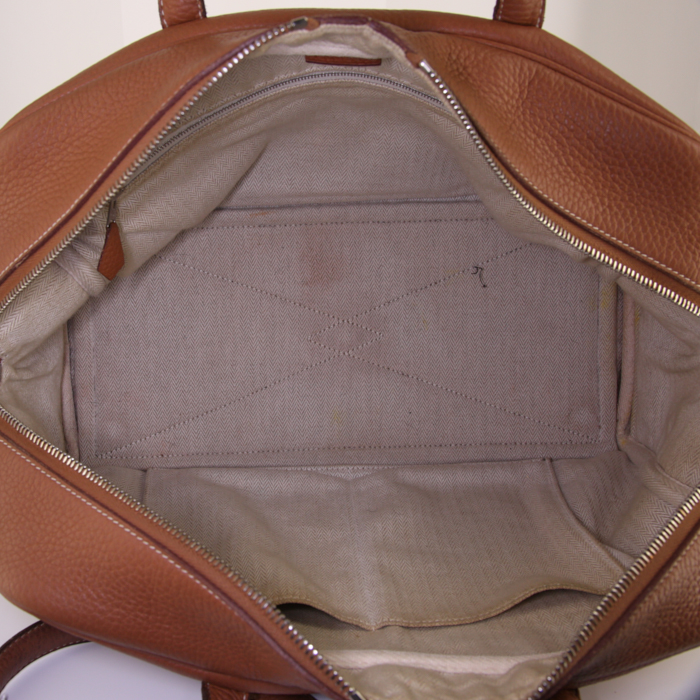 Borsa Hermes Victoria in pelle togo gold - Detail D2