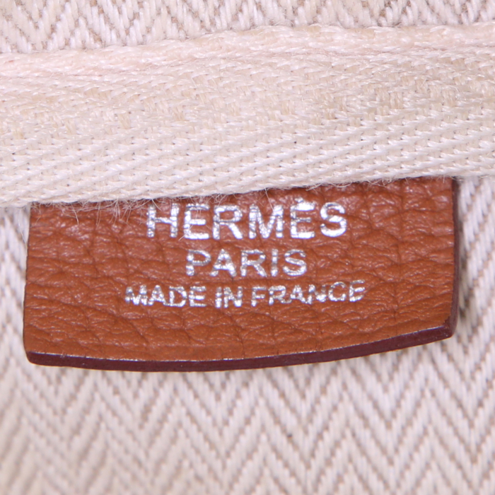 Borsa Hermes Victoria in pelle togo gold - Detail D3
