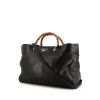 Gucci Bamboo shopping bag in black leather - 00pp thumbnail