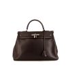 Hermes Kelly 35 cm handbag in brown Swift leather - 360 thumbnail